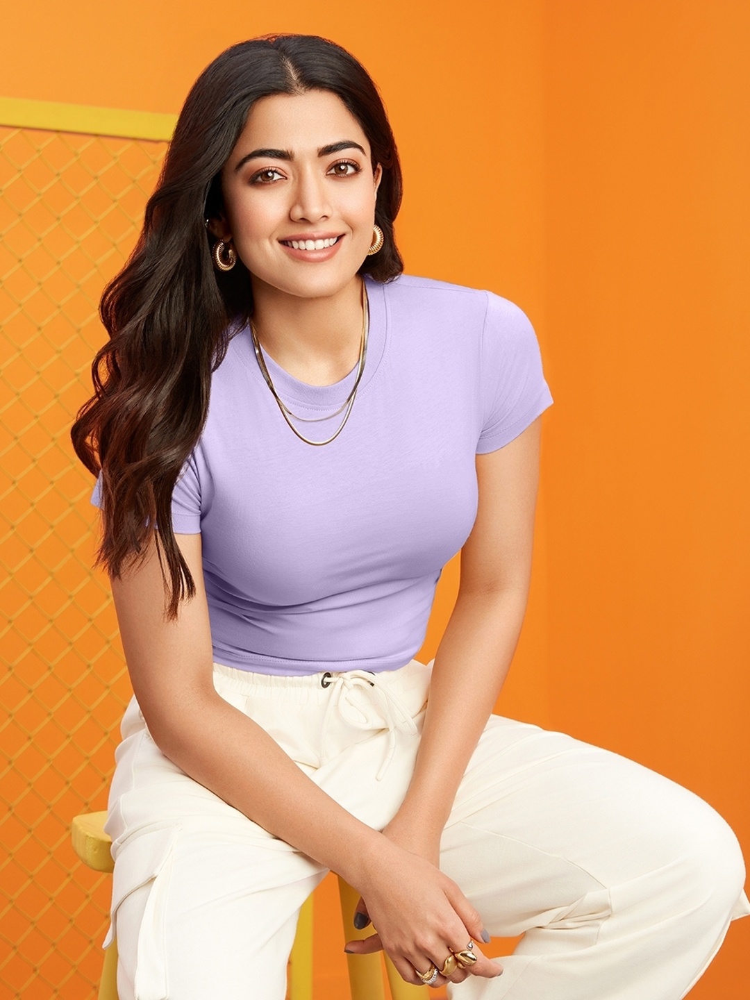

Bewakoof Slim Fit Crop Top, Purple