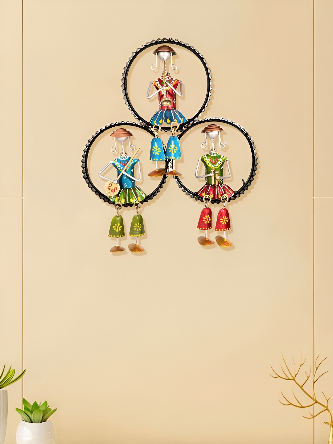 

Ekhasa Red & Blue Rajasthani Musicians Wall Hanging