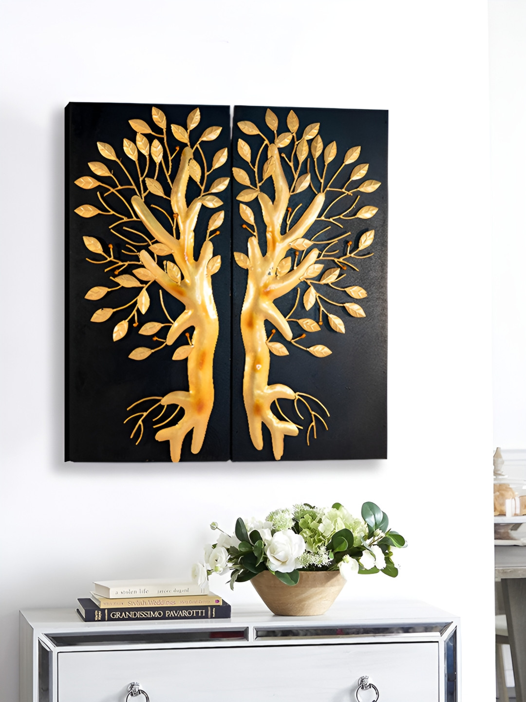 

Ekhasa Yellow & Black Tree Hanging For Wall Decor