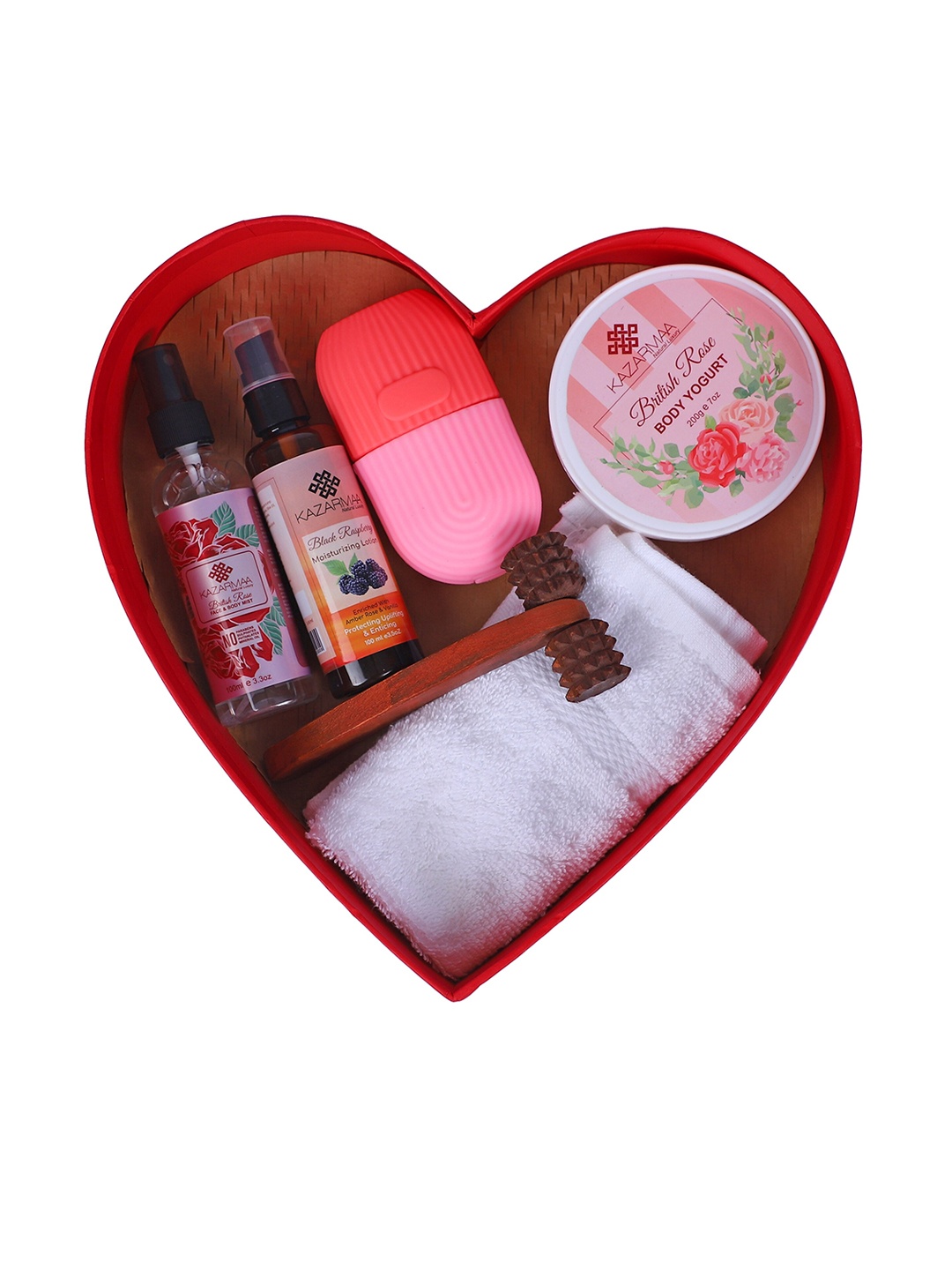 

KAZARMAA Set Of 6 Gift of Love Bath and Body Gift Set, Red