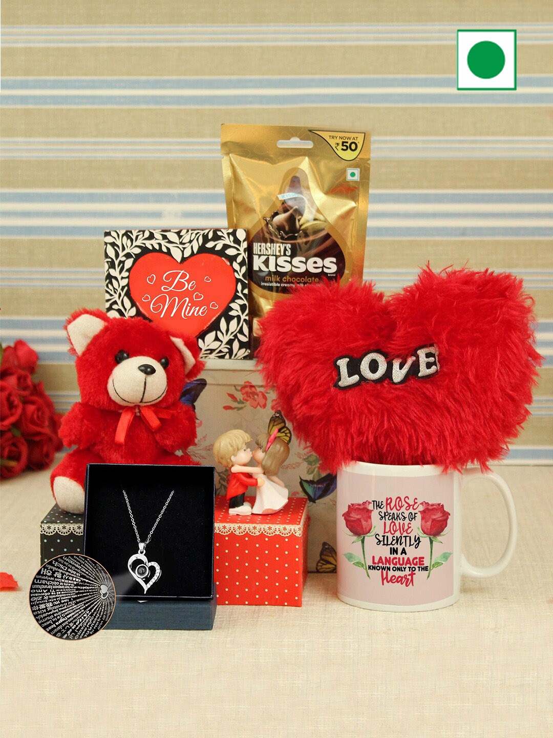 

TIED RIBBONS 7 Pieces Of Valentine Week Chocolate Gift Hamper, Red