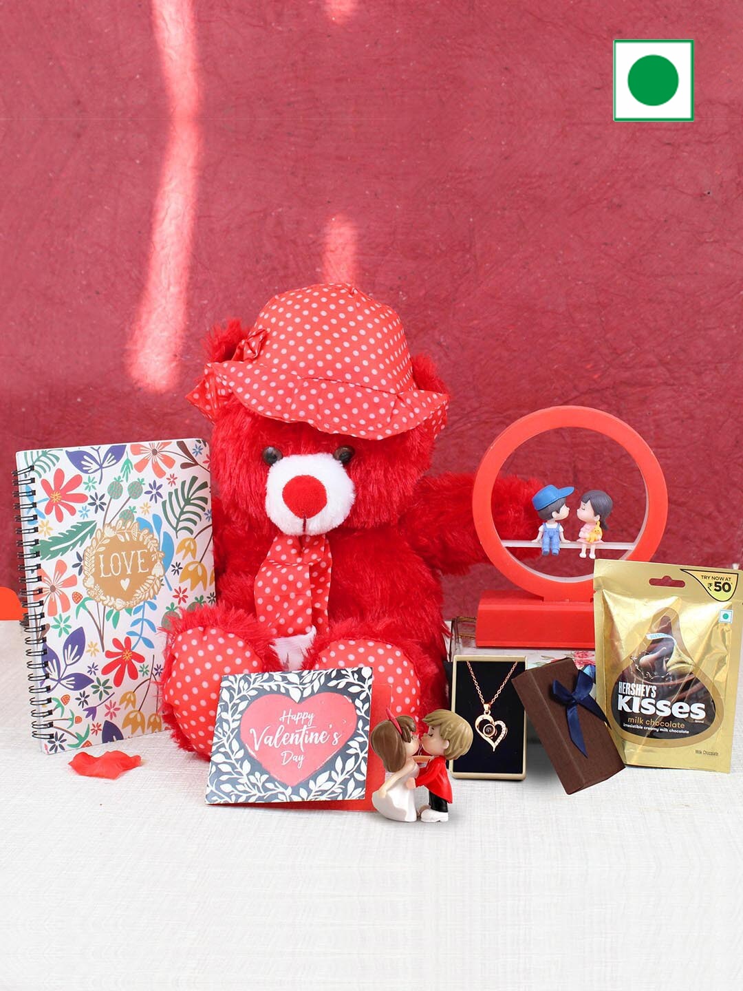 

TIED RIBBONS 7 Pieces Of Valentine Week Chocolate Gift Hamper, Red