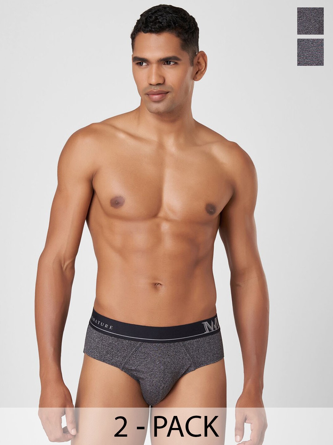 

Macroman M-Series Pack of 2 Mid-Rise Hipster Briefs 8903978415406, Black