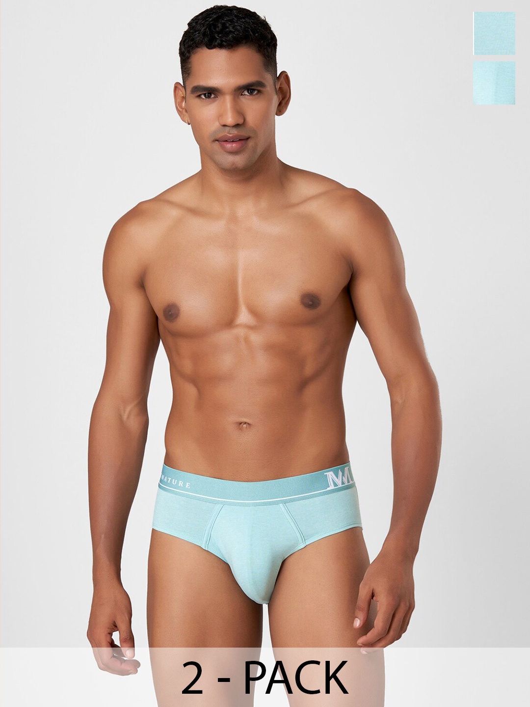 

Macroman M-Series Pack of 2 Mid-Rise Hipster Briefs 8903978415567, Blue