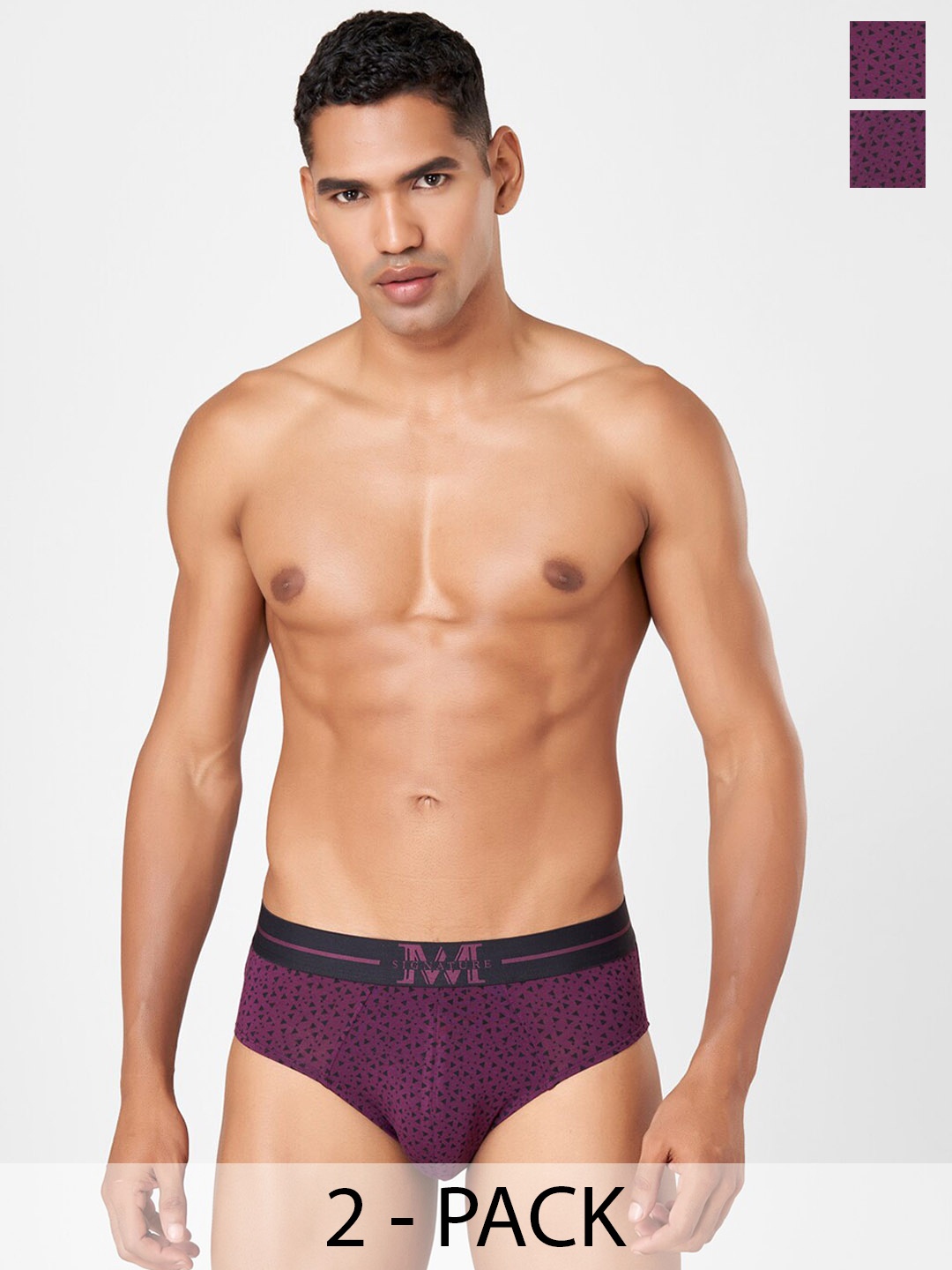 

Macroman M-Series Pack of 2 Mid-Rise Hipster Briefs 8903978416519, Purple