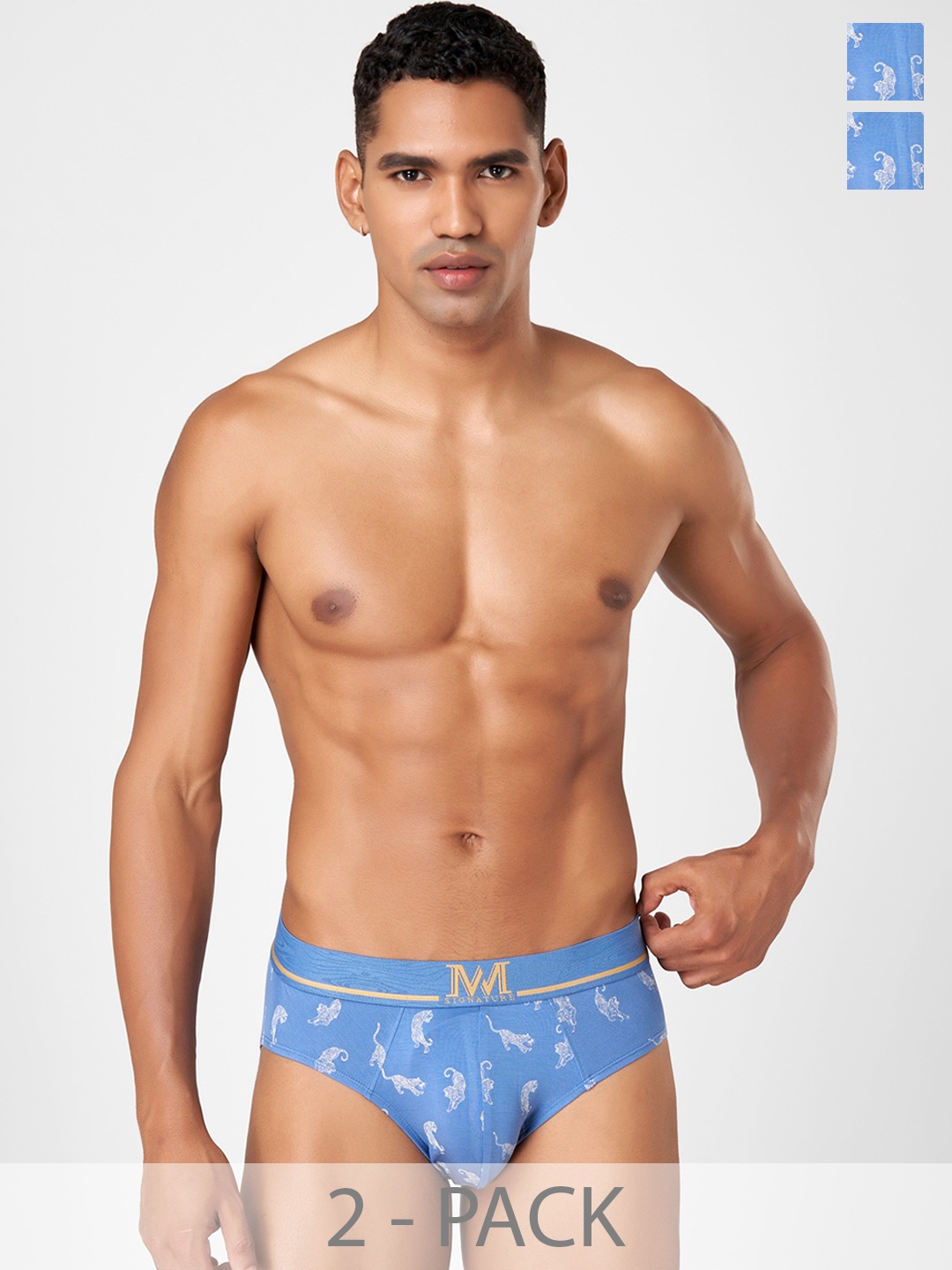 

Macroman M-Series Pack of 2 MW Signature Collection By Rohit Bal Briefs 8903978416847, Blue