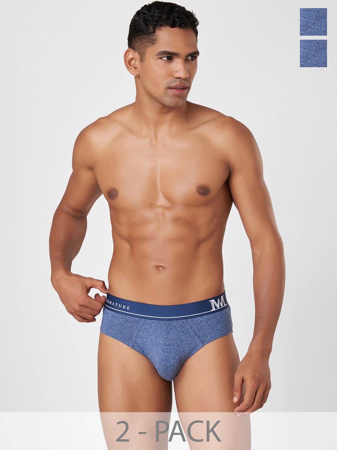 

Macroman M-Series Pack of 2 MW Signature Collection By Rohit Bal Brief- 8903978415499, Navy blue