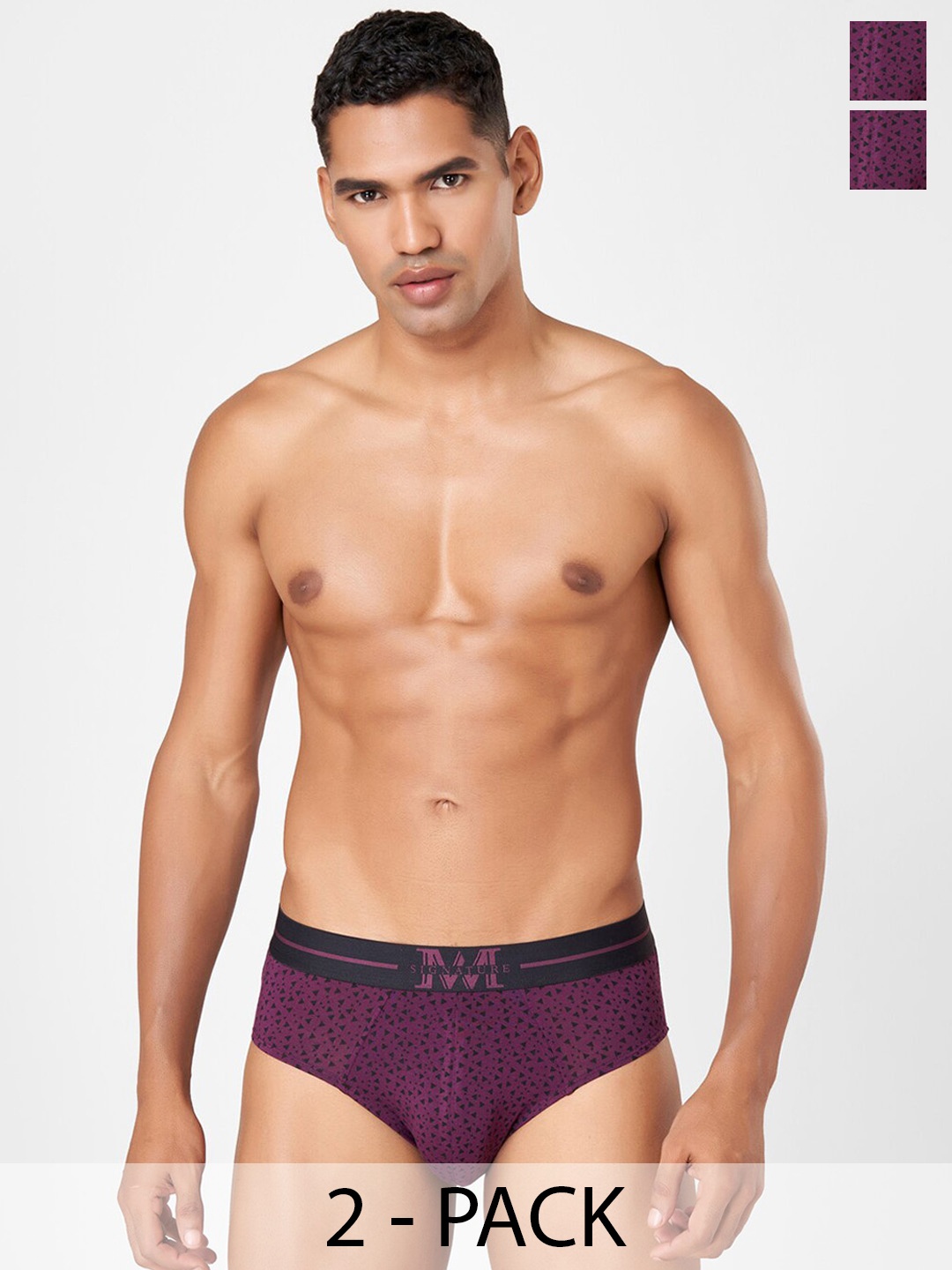 

Macroman M-Series Pack of 2 MW Signature Collection By Rohit Bal Briefs 8903978416496, Purple