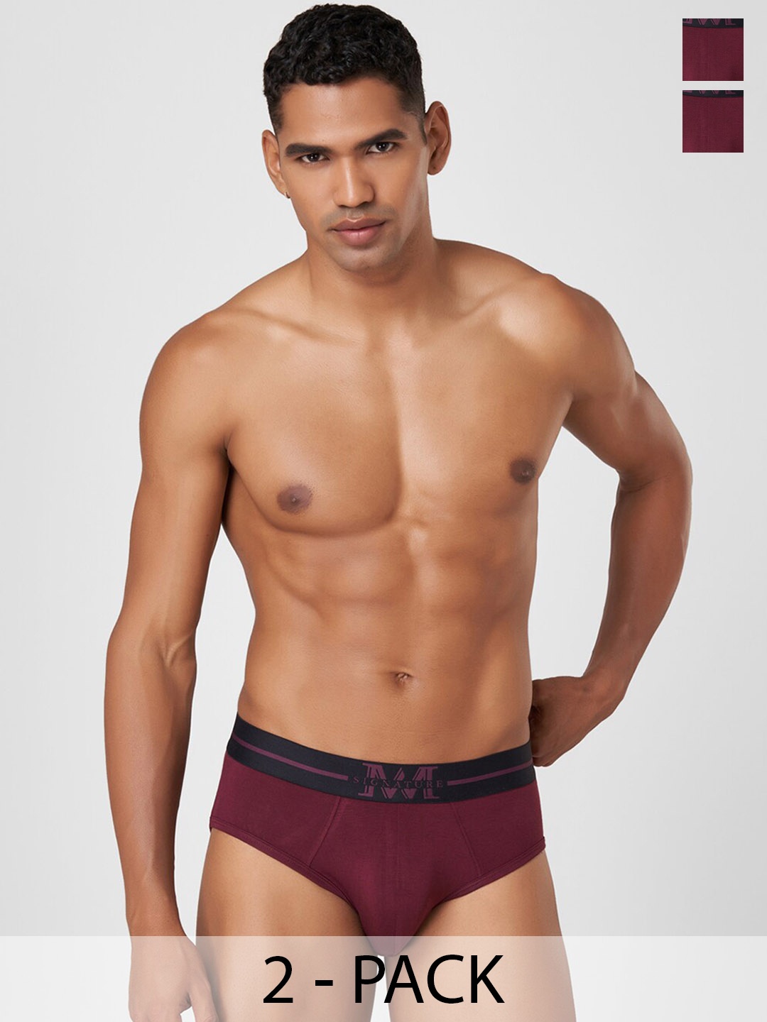 

Macroman M-Series Pack of 2 MW Signature Collection By Rohit Bal Briefs 8903978416144, Red