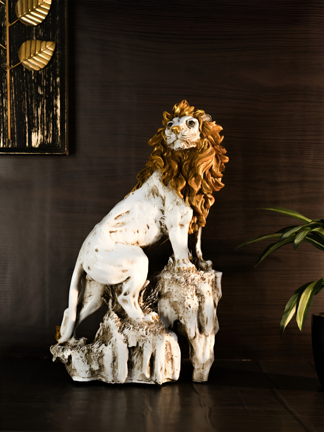 

Ekhasa White Lion Statue For Home Decor Figurine Showpiece