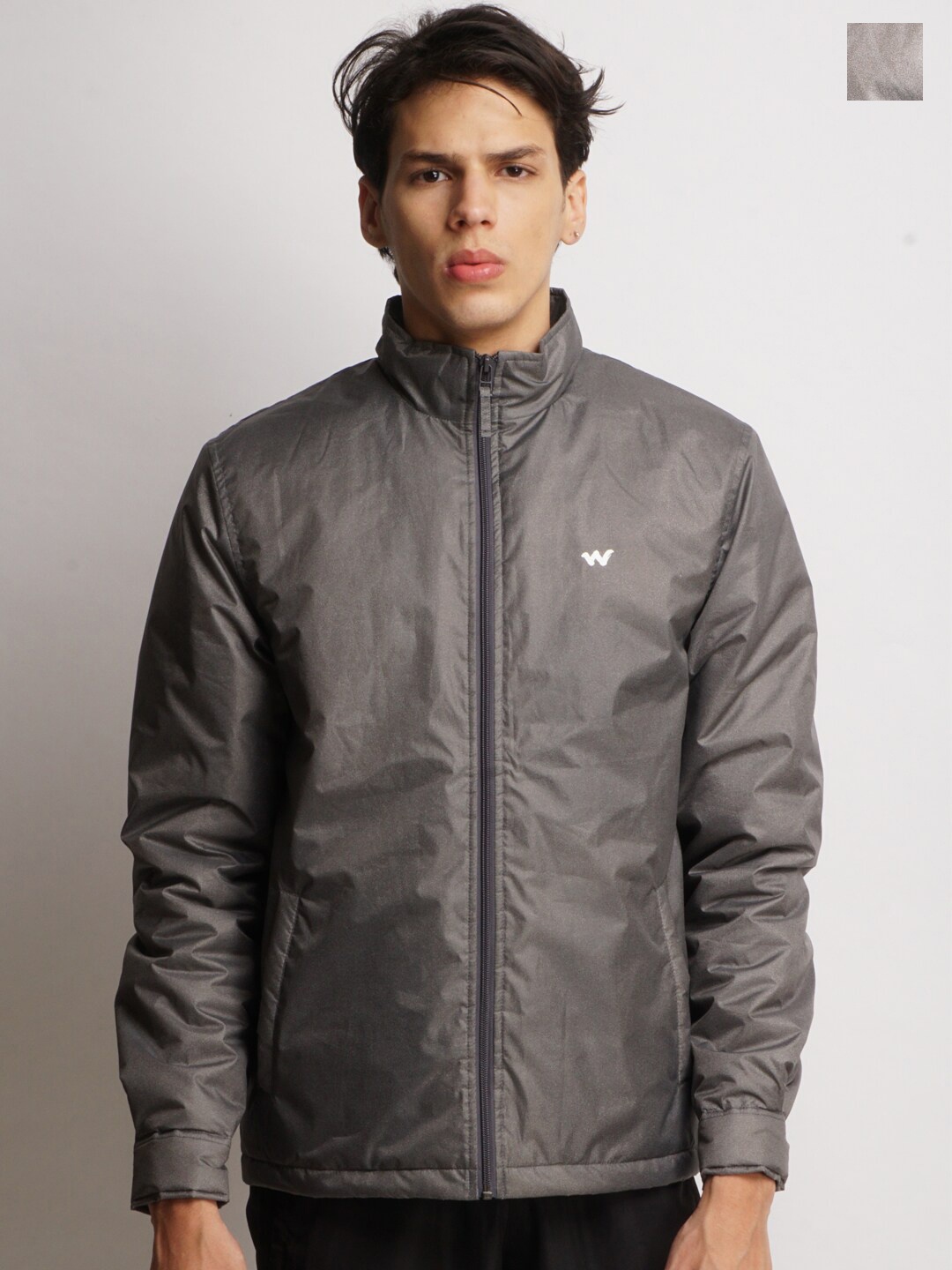 

Wildcraft Lightweight Mock Collar Anti Odour Padded Jacket, Grey