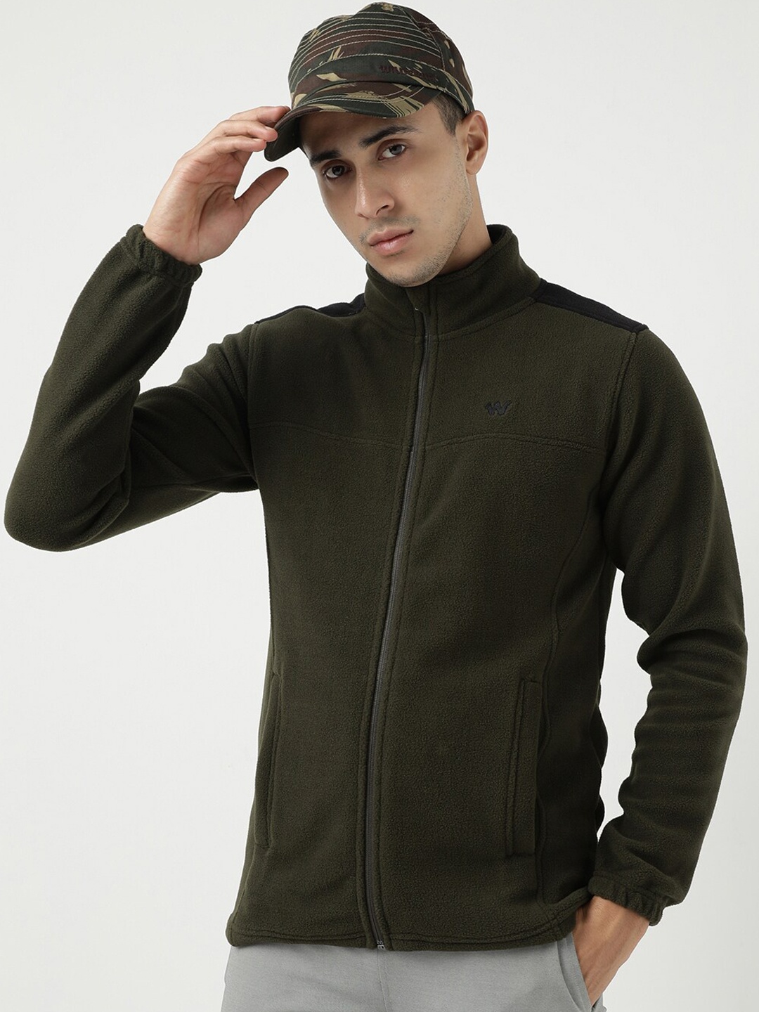 

Wildcraft Lightweight Stand Collar Anti Odour Bomber Jacket, Olive