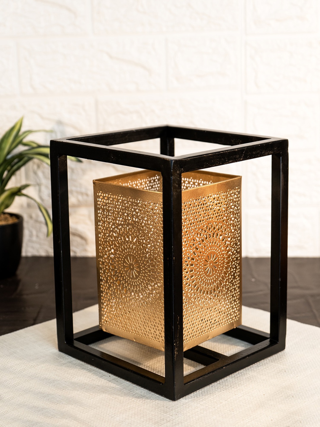 

Ekhasa Gold Toned Metal Tealight Candle Holder