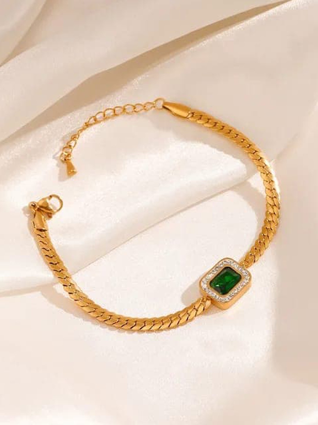 

KRYSTALZ Girls Gold-Plated Stainless Steel Link Bracelet