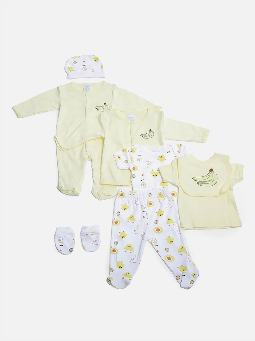 

Little Surprise Box LLP Infants 8-Pcs Pure Cotton Baby Apparel Gift Set, Yellow