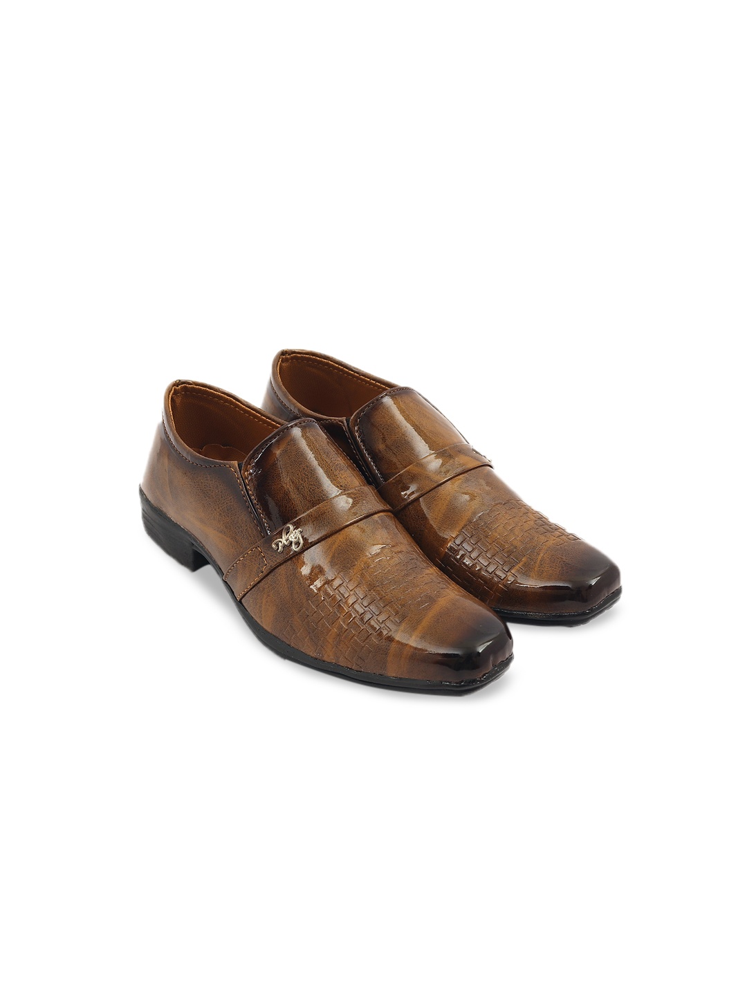 

BAESD Boys Textured Square Toe Loafers, Tan