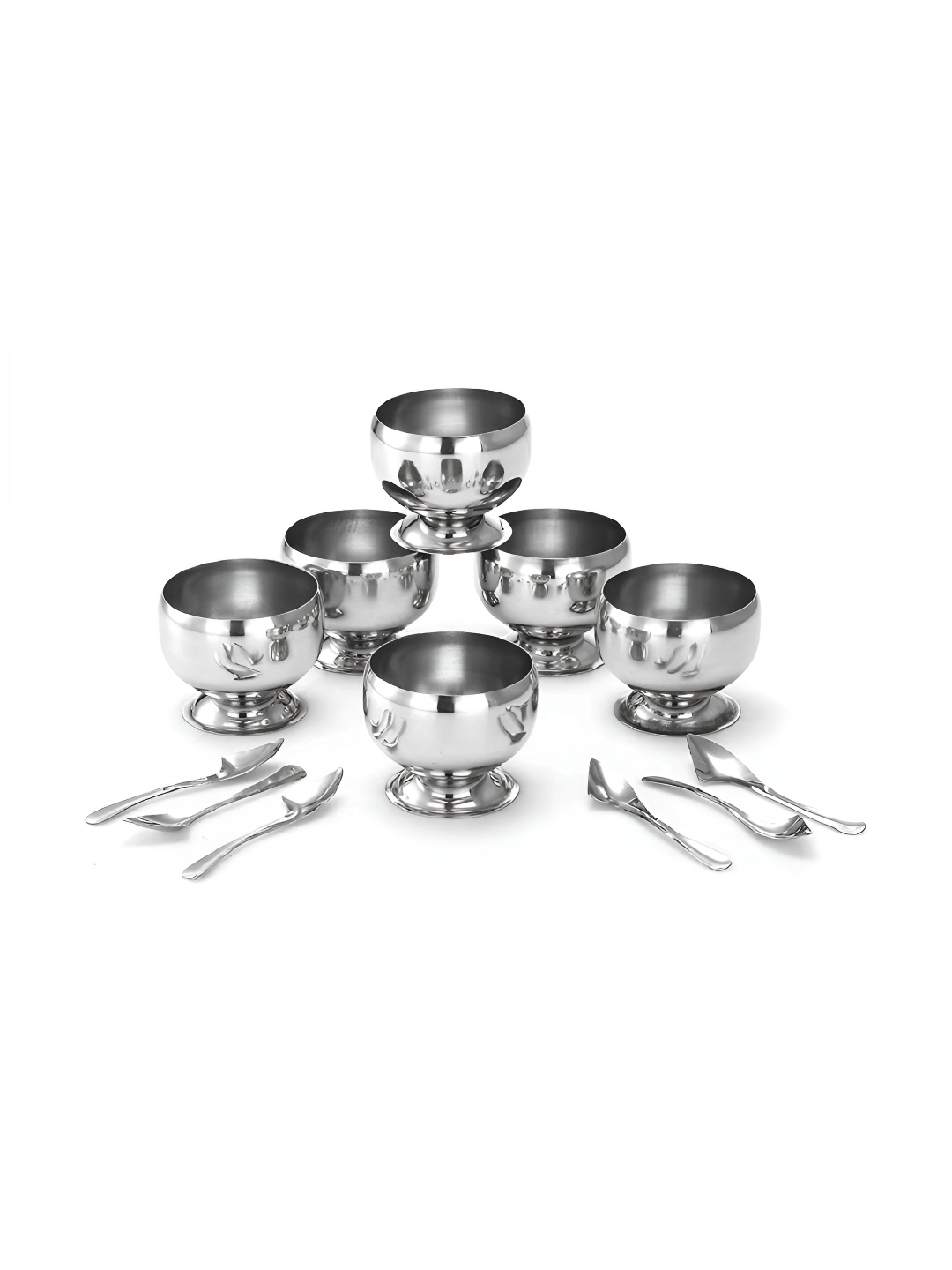 

RBGIIT Grey 6 Pieces Stainless Steel Serving Bowls