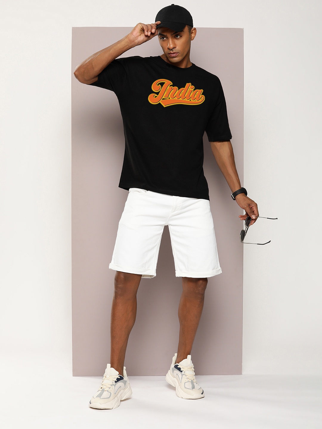 

Kook N Keech Black Typography Cotton Oversized T-shirt