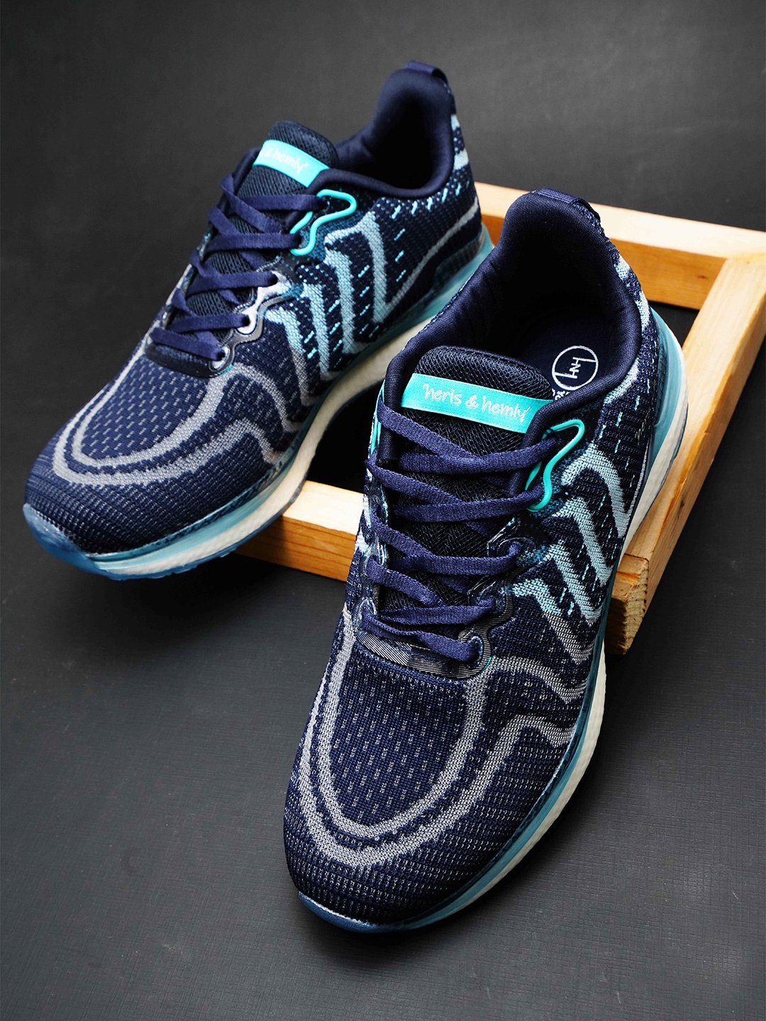 

Heris & Hemly Men Running Shoes, Navy blue