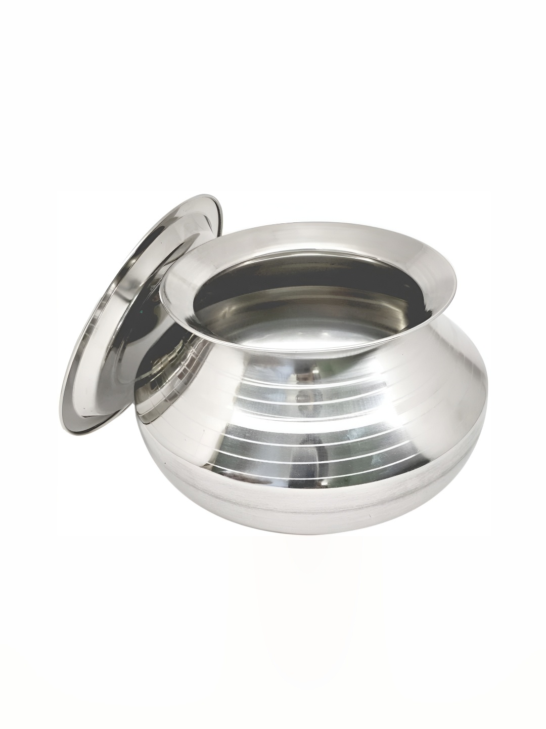

RBGIIT Silver-Toned Stainless Steel Cooking Handi