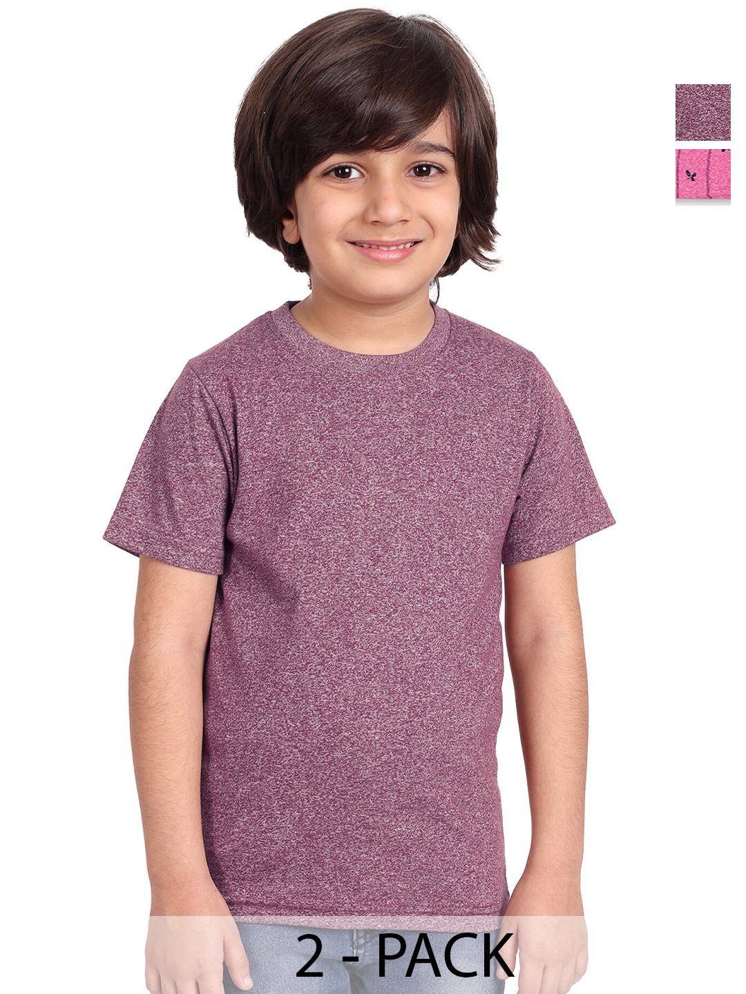 

BAESD Boys Pack Of 2 Conversational Printed Cotton Casual T-shirt, Multi