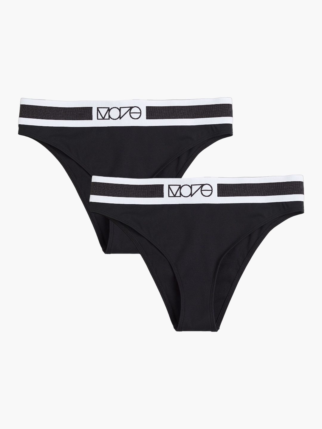 

H&M 2-Pack DryMove Sports Brazilian Briefs, Black