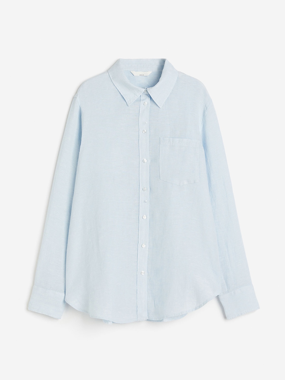 

H&M Women Linen Shirt, Blue