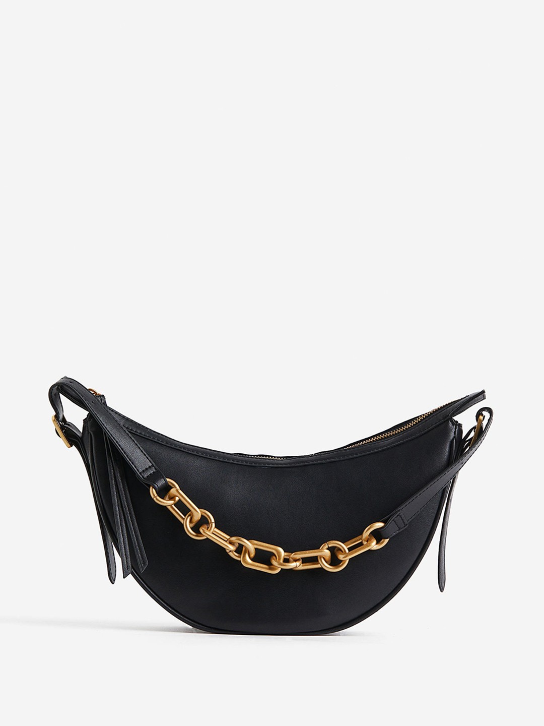 

H&M Chain-Detail Shoulder Bag, Black