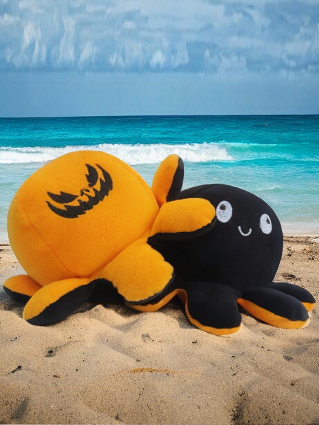 

CareDone Kids Cotton Halloween Reversible Octopus Soft Toy, Yellow