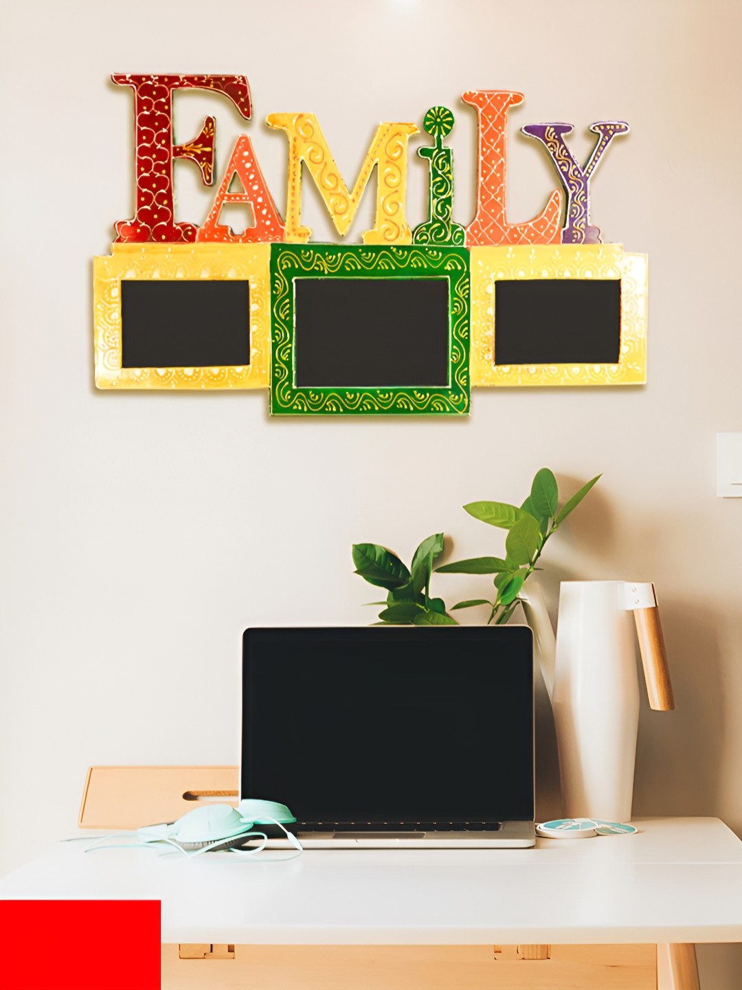 

Ekhasa Black & Yellow 2 to 4 Pieces Wooden Family Wall Photo Frame
