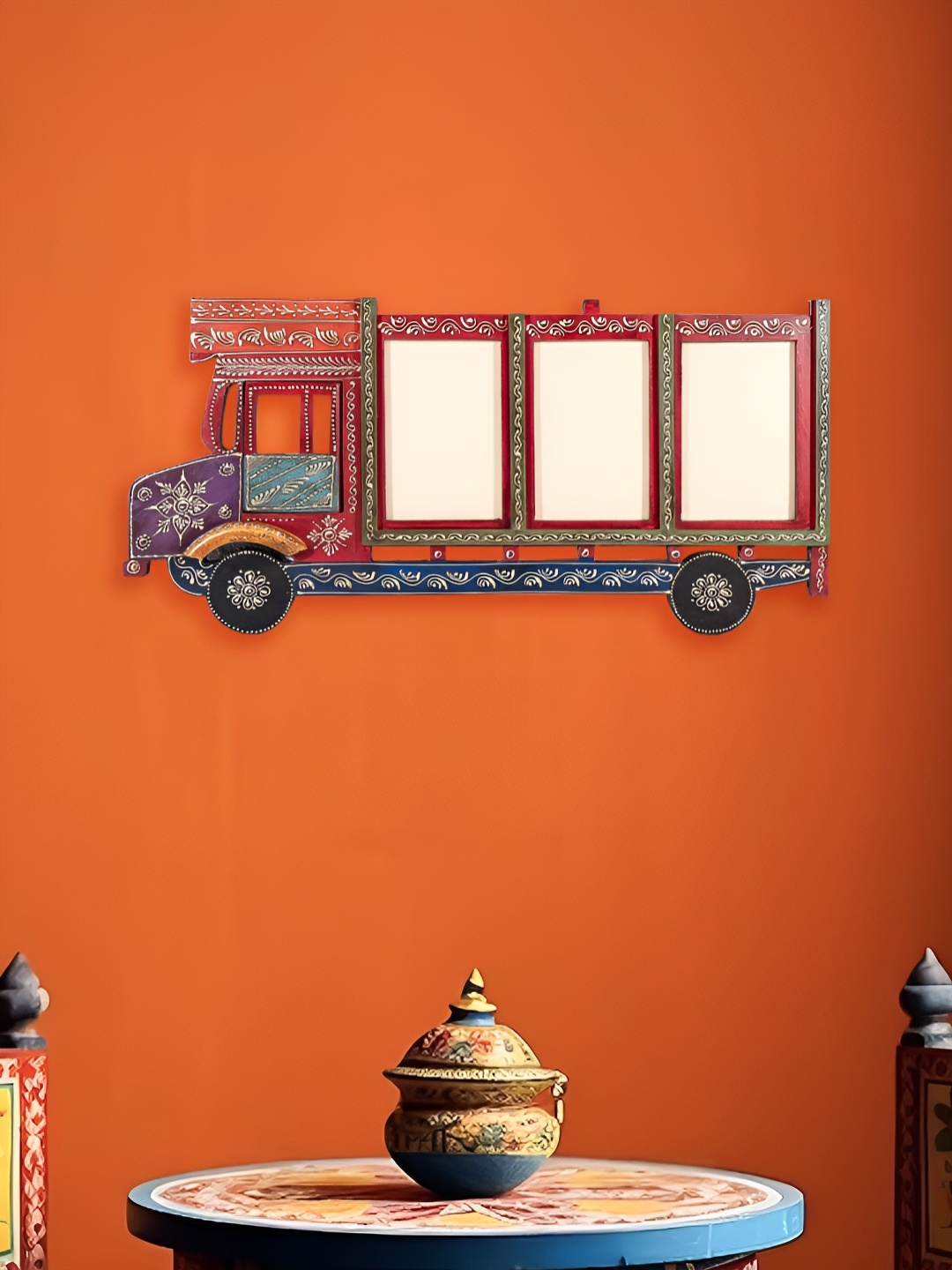 

Ekhasa Blue & Red 2 to 4 Pieces Wooden Wall Photo Frame