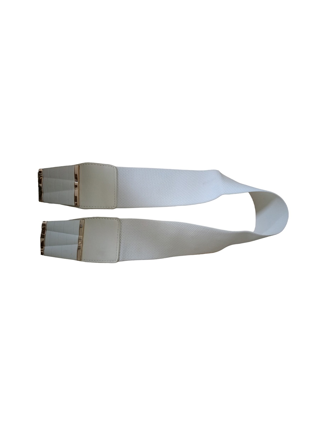 

WINSOME DEAL Women Textured Belt, White