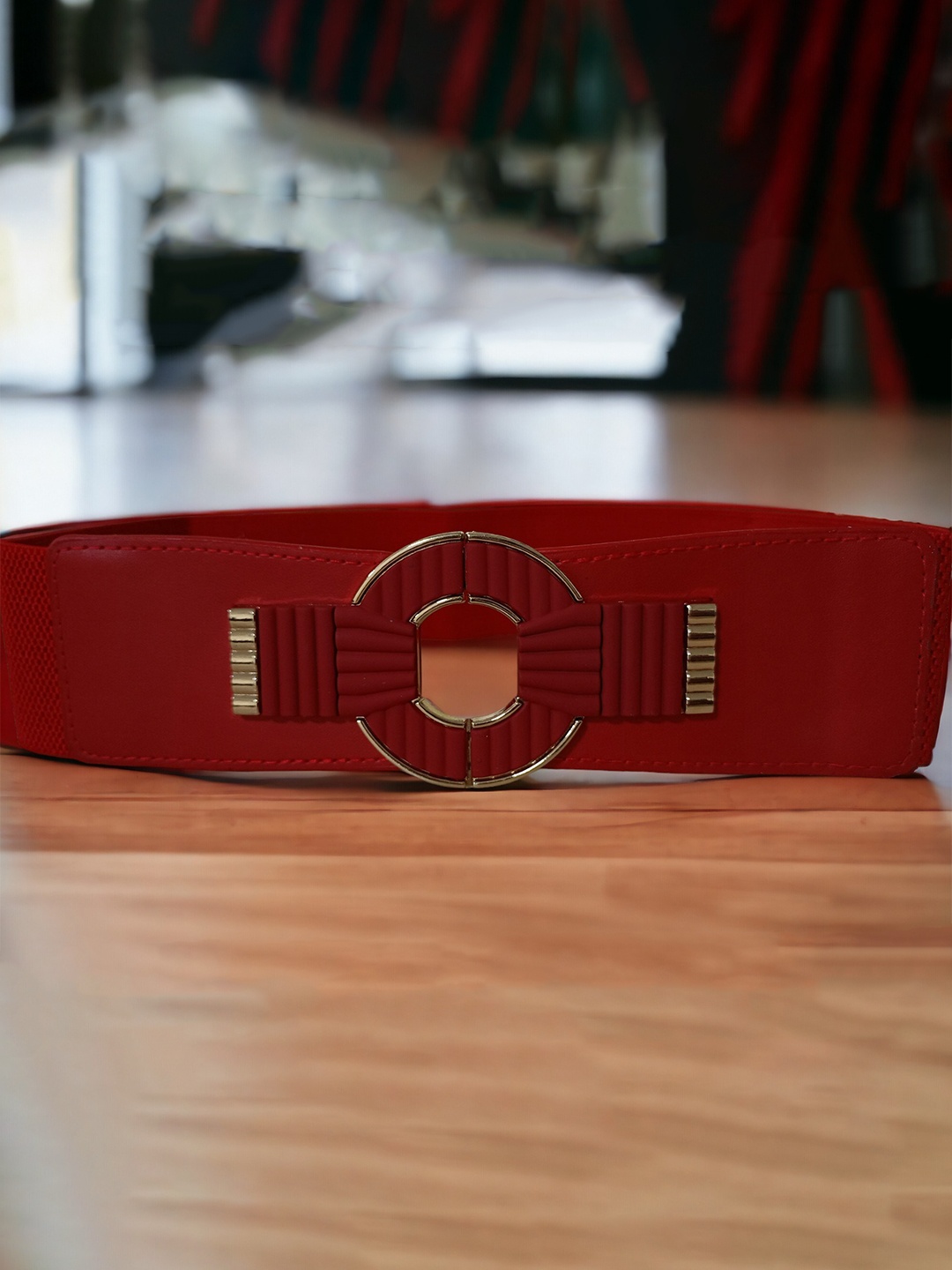 

WINSOME DEAL Women Textured Belt, Red