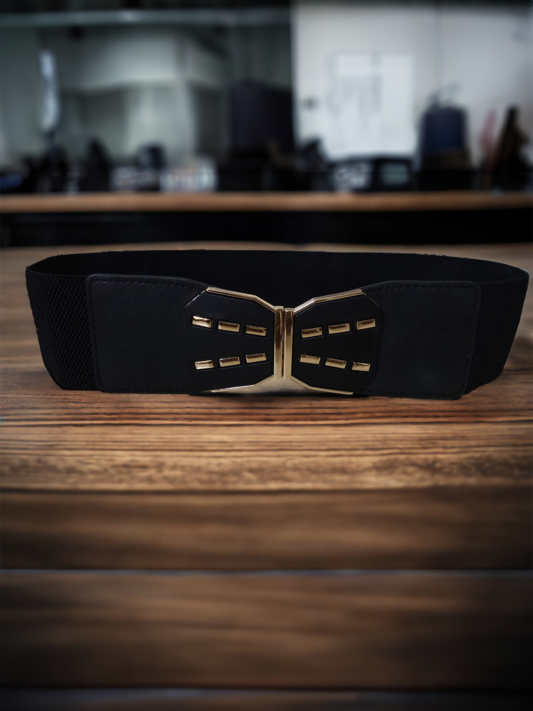 

WINSOME DEAL Women Textured Belt, Black