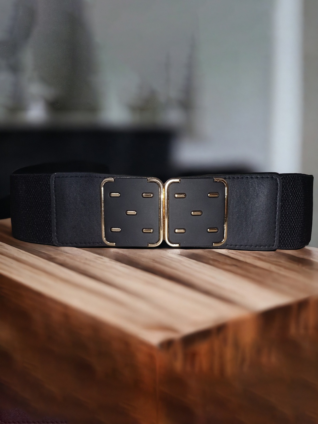 

WINSOME DEAL Women Textured Dress Belt, Black