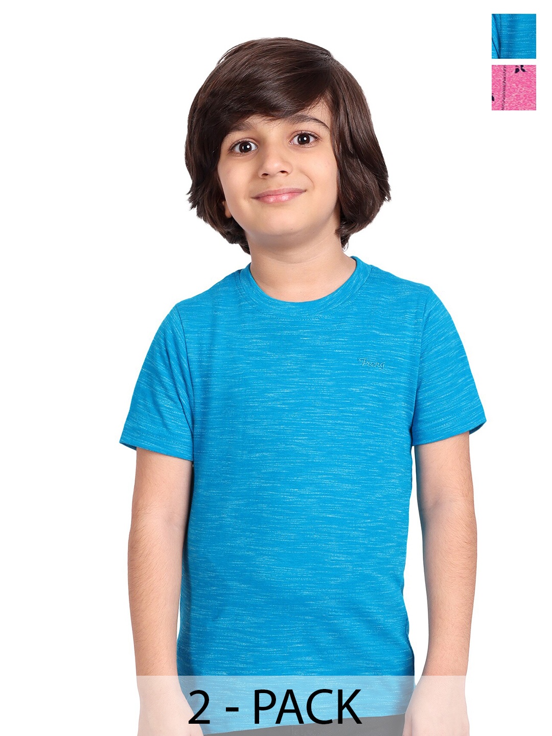 

BAESD Boys Pack of 2 Printed Round Neck Cotton T-shirt, Multi