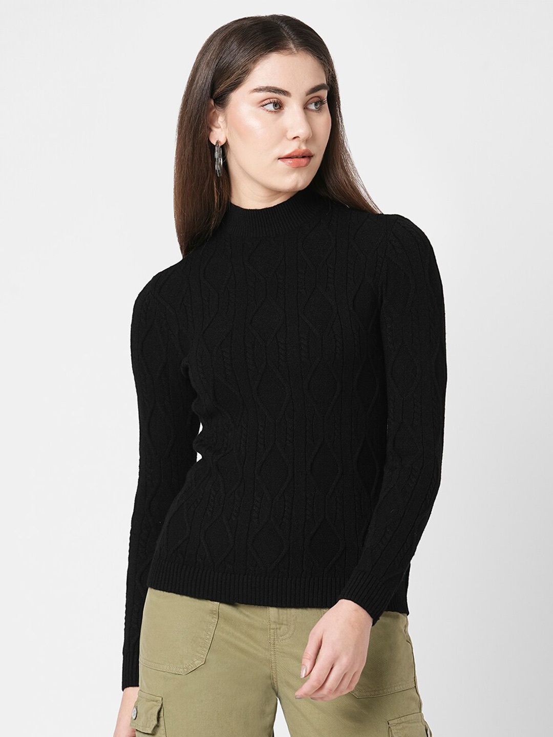 

Kraus Jeans Round Neck Long Sleeves Pullover, Black