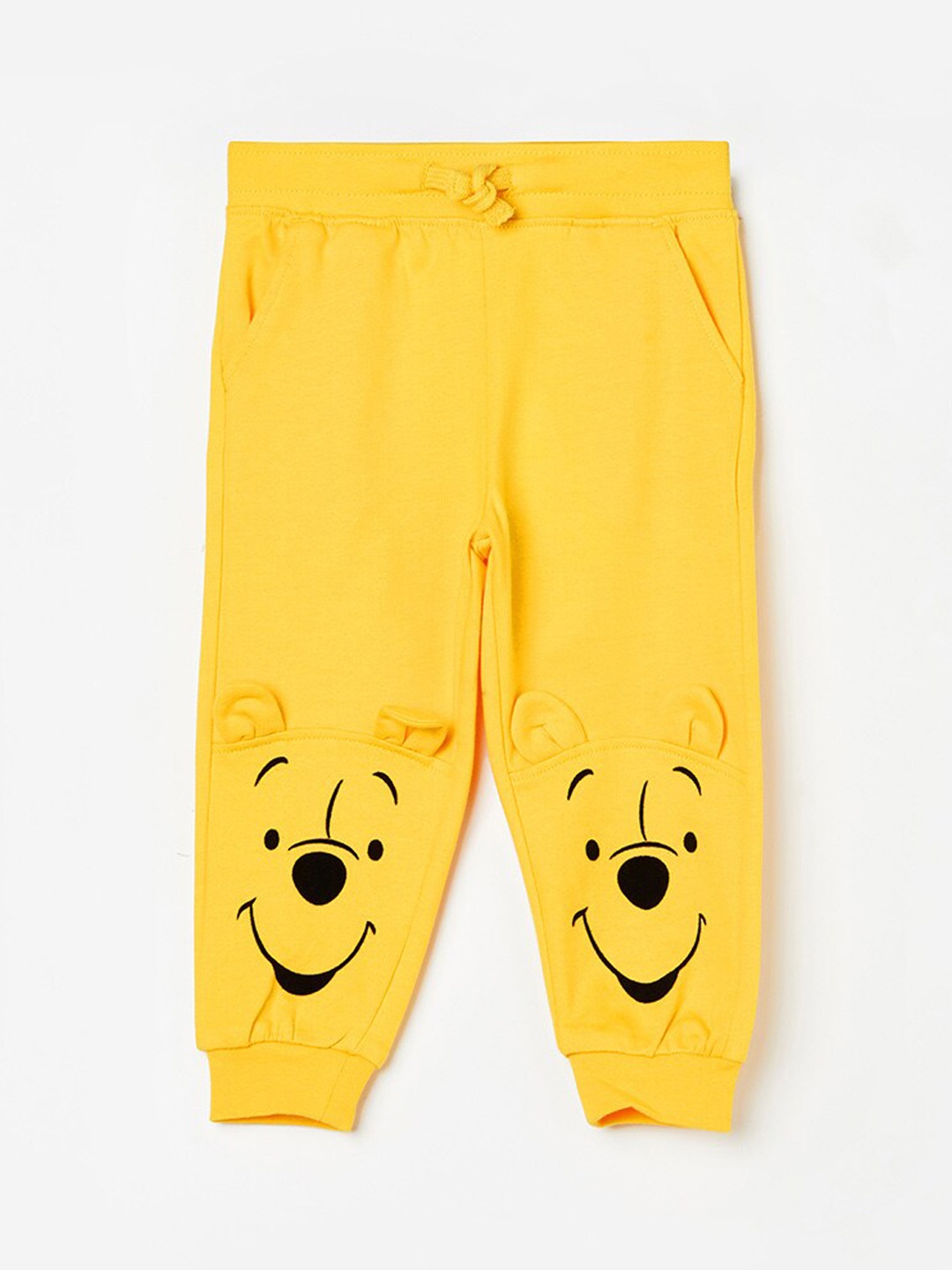 

Juniors by Lifestyle Infant Boys Graphic Printed Mid-Rise Pure Cotton Joggers, Yellow