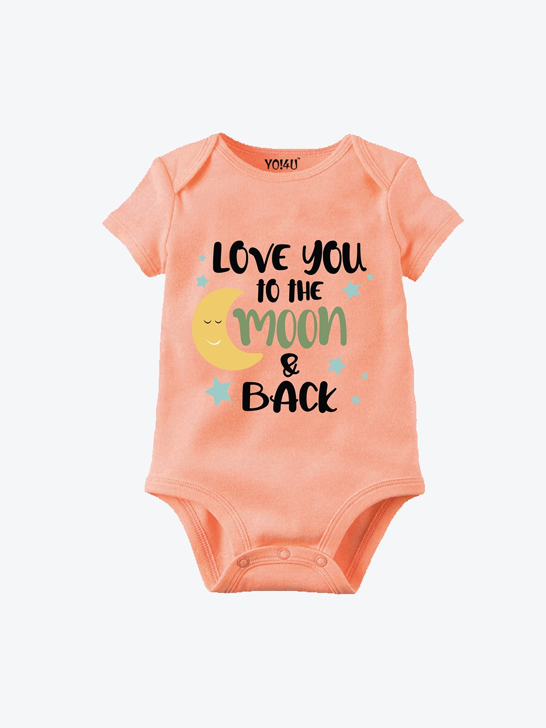 

BAESD Infants Printed Pure Cotton Bodysuit, Peach