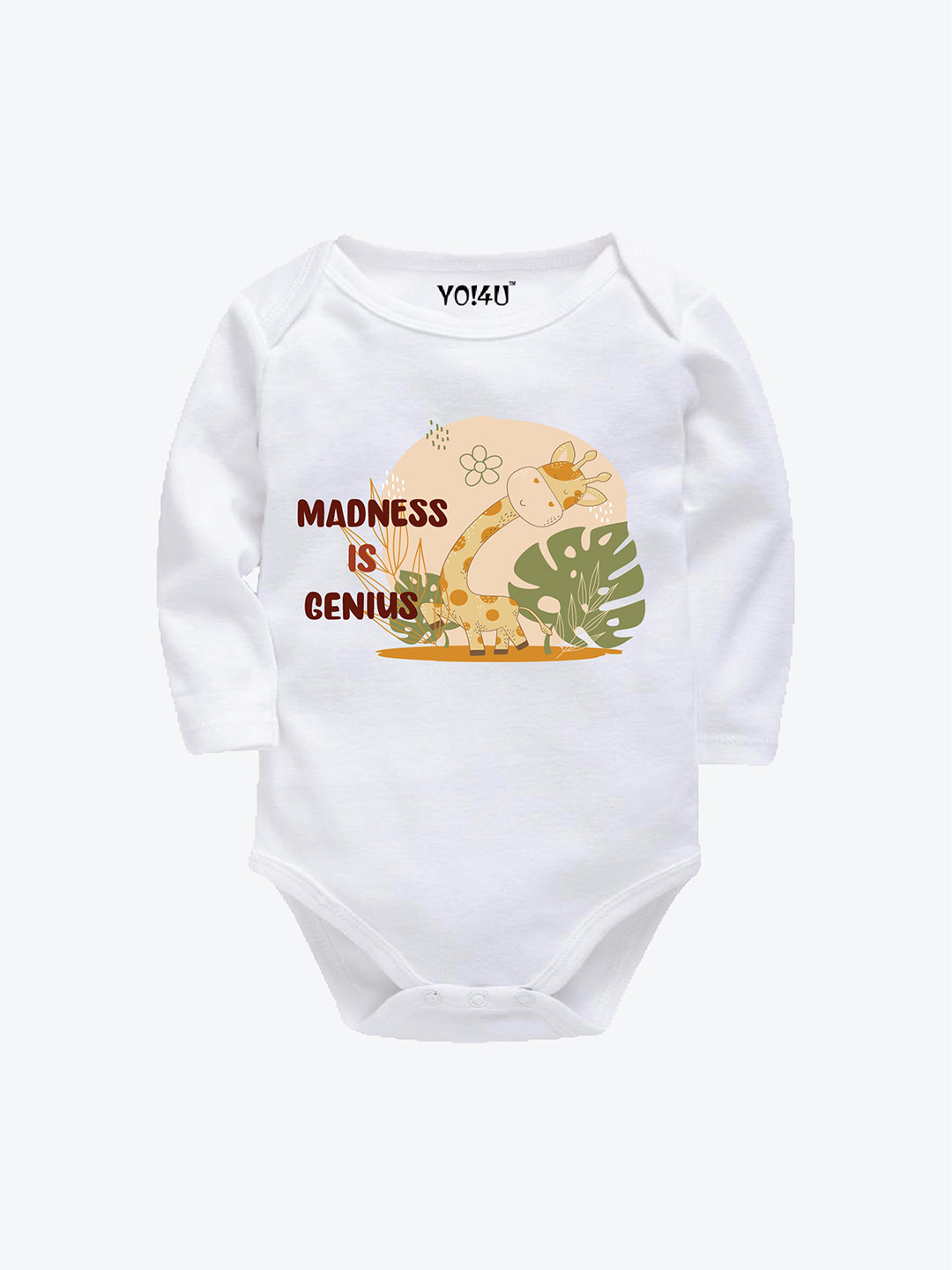 

BAESD Infants Printed Pure Cotton Bodysuit, White