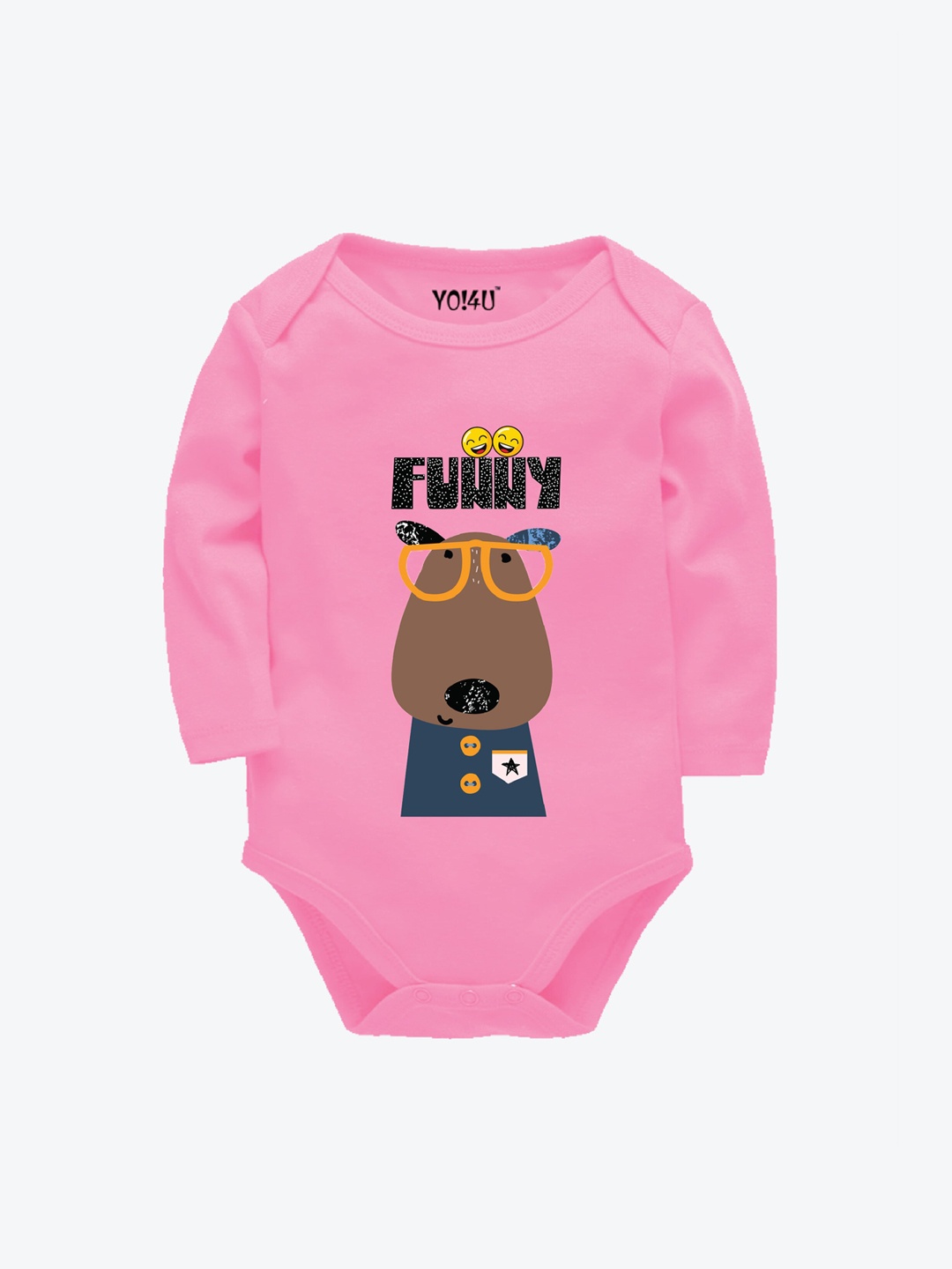

BAESD Infants Printed Pure Cotton Bodysuit, Pink