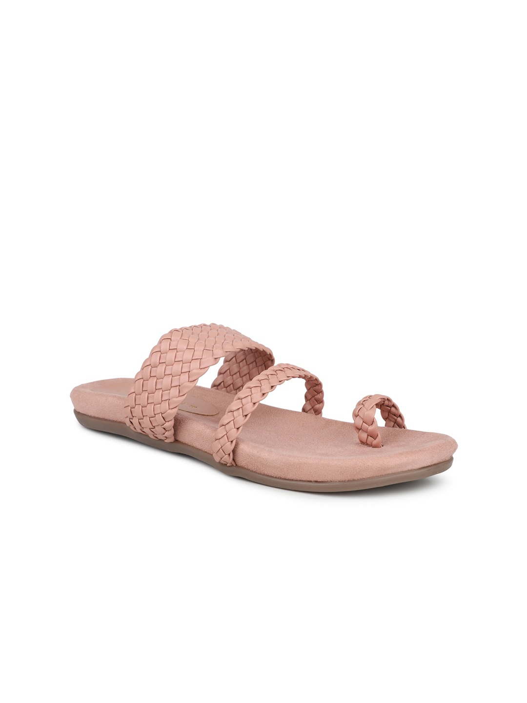 

DESIGN CREW Textured Strappy One Toe Flats, Pink