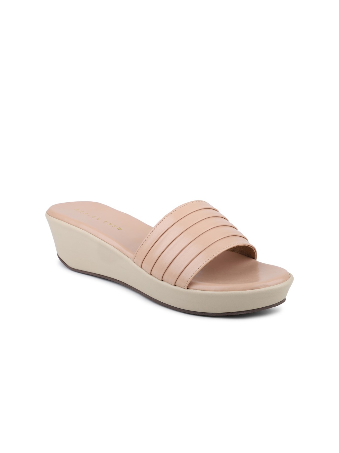 

DESIGN CREW Striped Wedge Heels, Pink