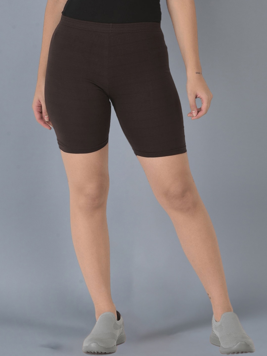 

Dollar Missy Pack of 1 Women Cotton Cycling Shorts, Black