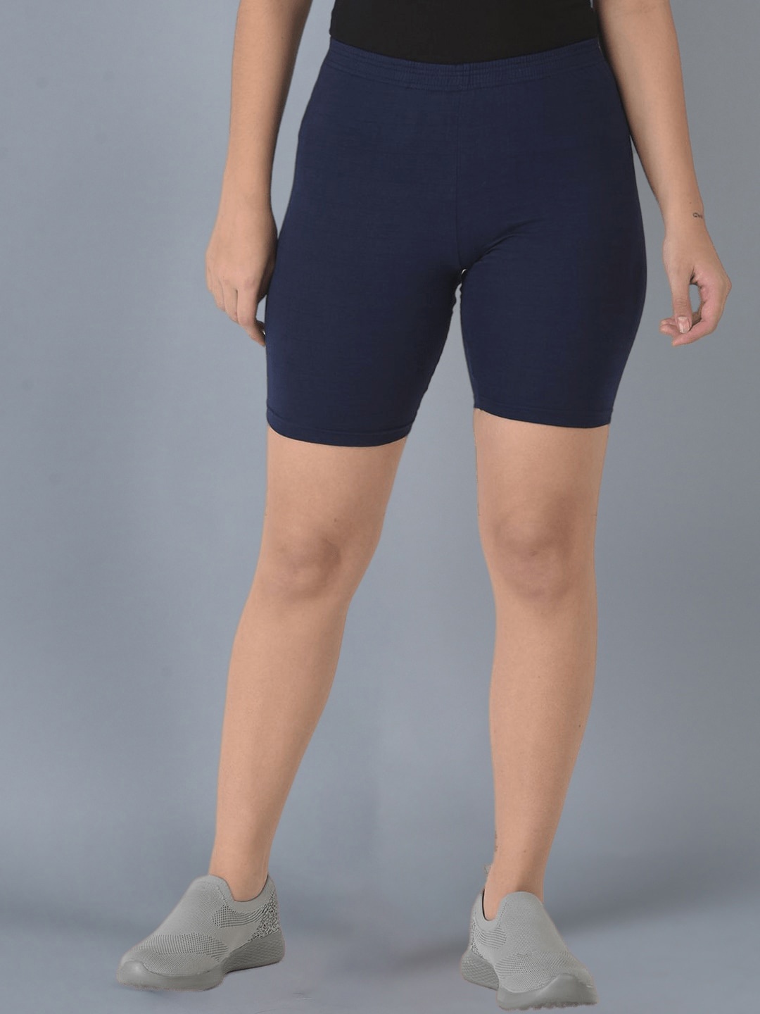 

Dollar Missy Women Skinny Fit Pure Cotton Cycling Biker Shorts, Navy blue