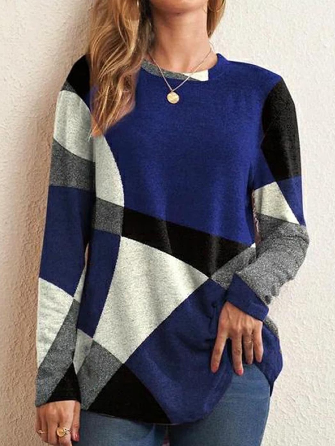 

Stylecast X KPOP Colourblocked Top, Blue