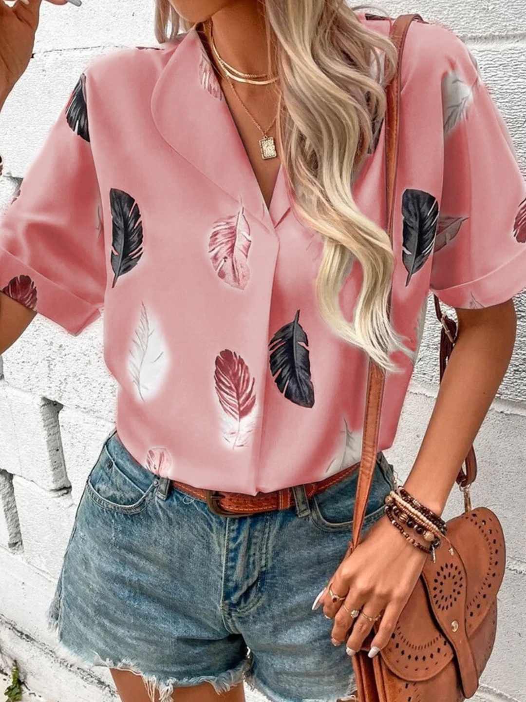 

Stylecast X KPOP Tropical Printed Top, Pink