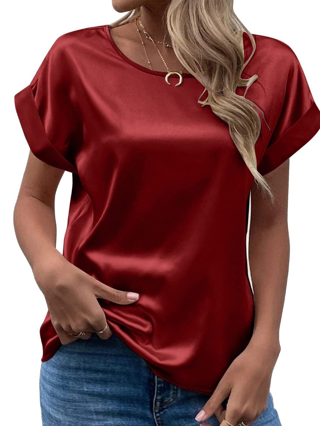 

Stylecast X KPOP Extended Sleeves Top, Burgundy