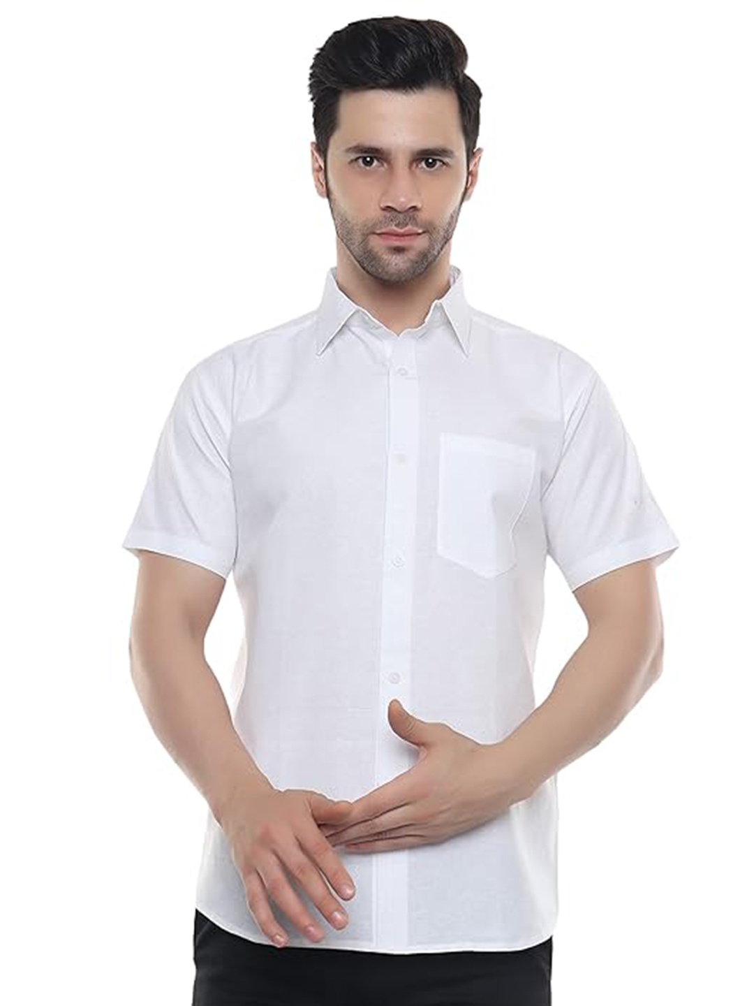 

GAINELL Opaque Casual Shirt, White
