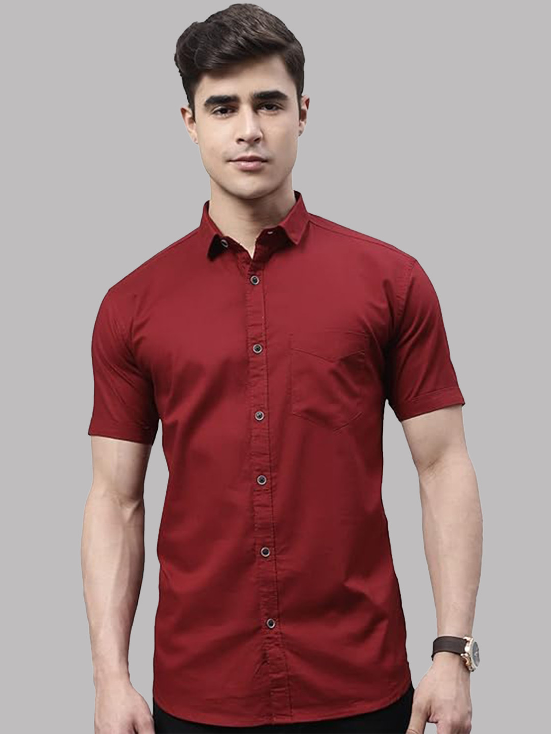 

GAINELL Opaque Casual Shirt, Maroon